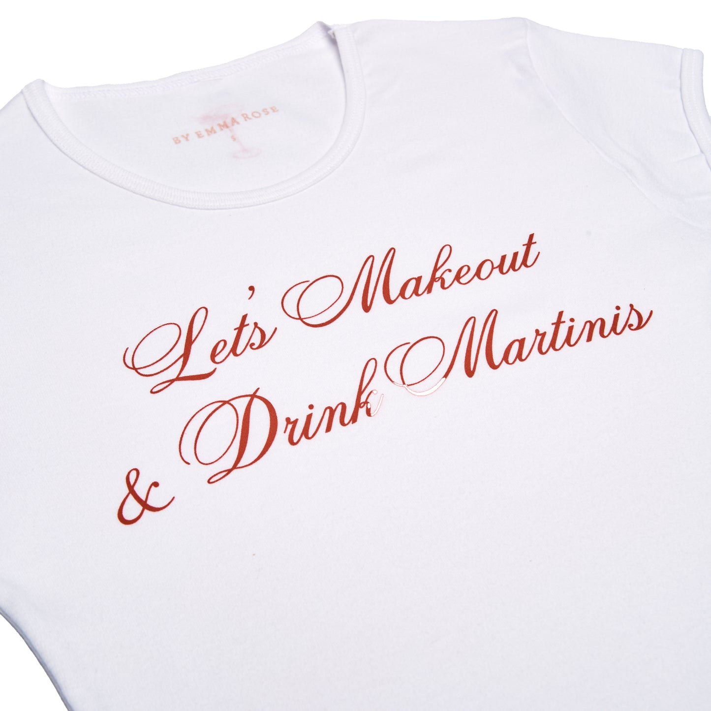 Let's Makeout Baby Tee (Red)